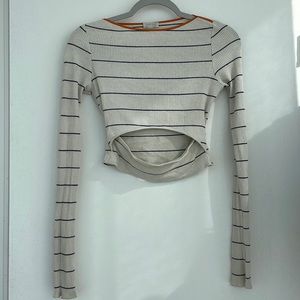 Zara long sleeve striped top